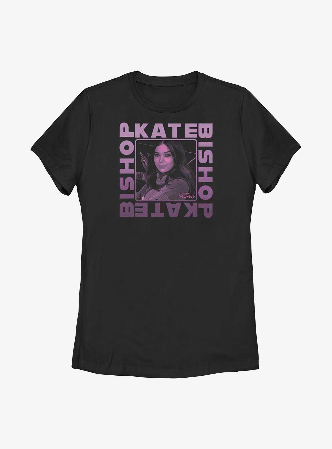 Marvel Hawkeye Kate Bishop Text Box Womens T-Shirt, BLACK, hi-res
