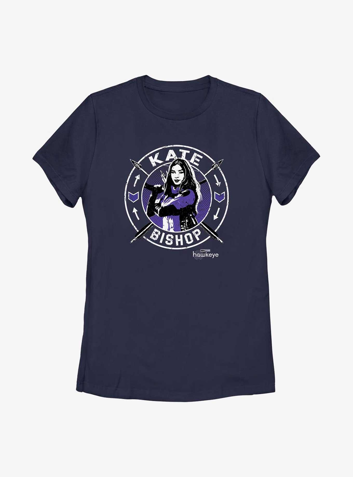 Marvel Hawkeye Kate Bishop Stamp Womens T-Shirt, NAVY, hi-res
