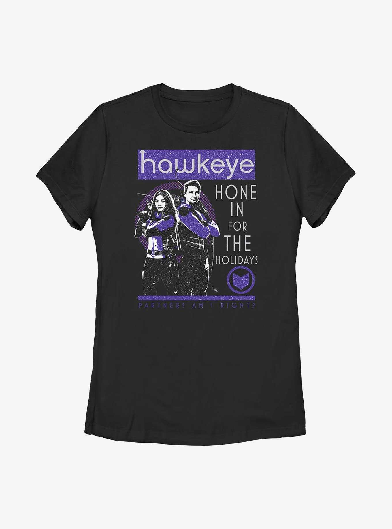 Marvel Hawkeye Hone In For The Holidays Poster Womens T-Shirt, , hi-res