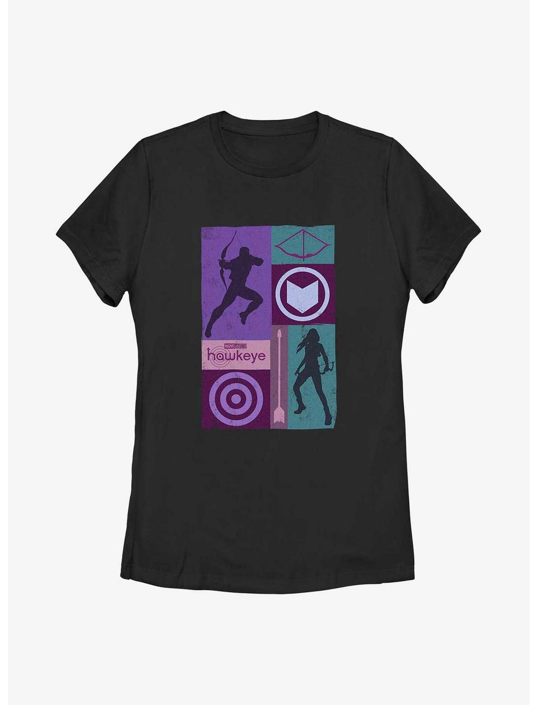 Marvel Hawkeye Simple Box Ups Womens T-Shirt, BLACK, hi-res