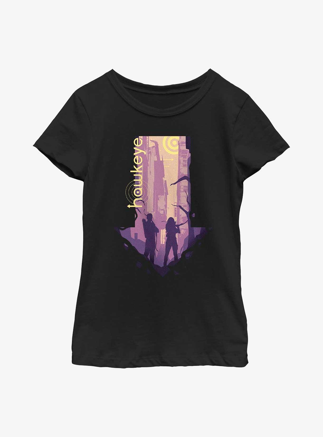 Marvel Hawkeye Pointed Youth Girls T-Shirt, BLACK, hi-res