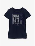 Marvel Hawkeye Put A Bow On It Youth Girls T-Shirt, NAVY, hi-res