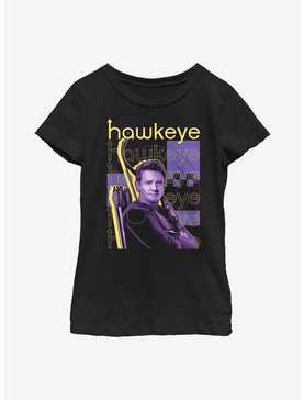 Marvel Hawkeye Stacked Hero Youth Girls T-Shirt, , hi-res