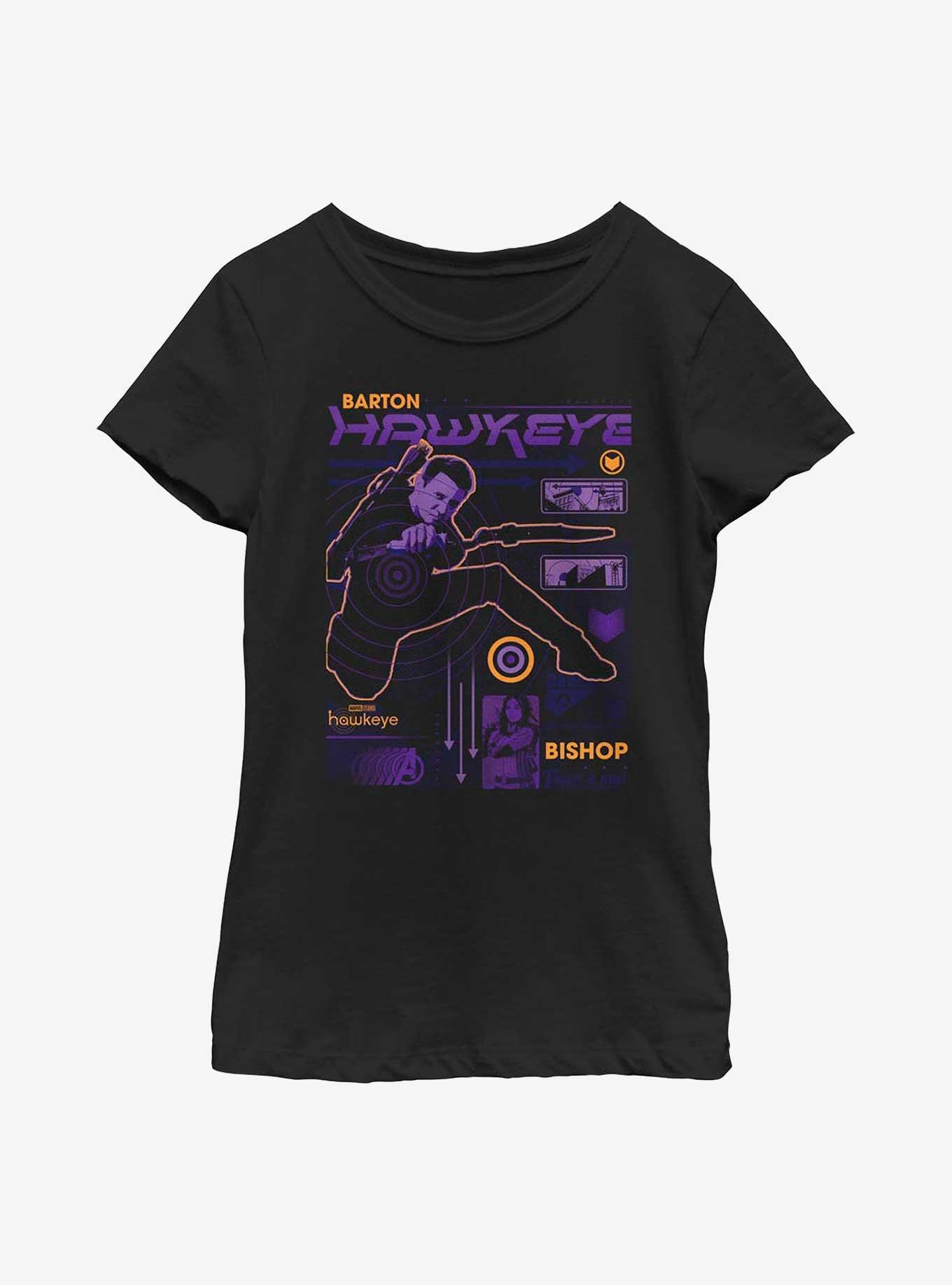 Marvel Hawkeye Street Scan Youth Girls T-Shirt, BLACK, hi-res