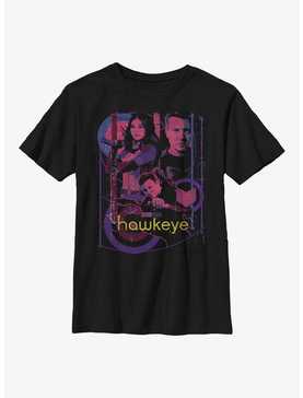 Marvel Hawkeye Bolt Slinger Collage Youth T-Shirt, , hi-res