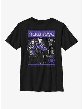 Marvel Hawkeye Hone In For The Holidays Poster Youth T-Shirt, , hi-res