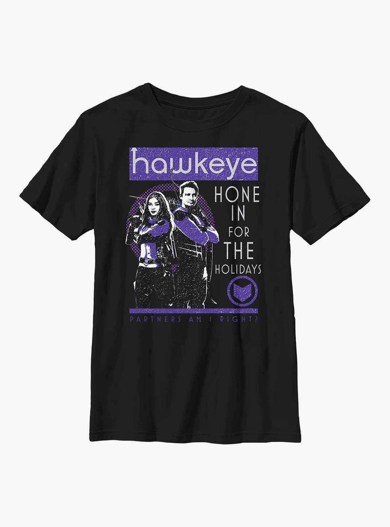 Marvel Hawkeye Hone In For The Holidays Poster Youth T-Shirt, , hi-res