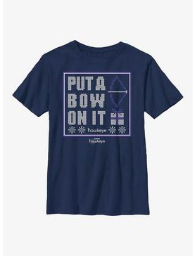Marvel Hawkeye Put A Bow On It Youth T-Shirt, NAVY, hi-res