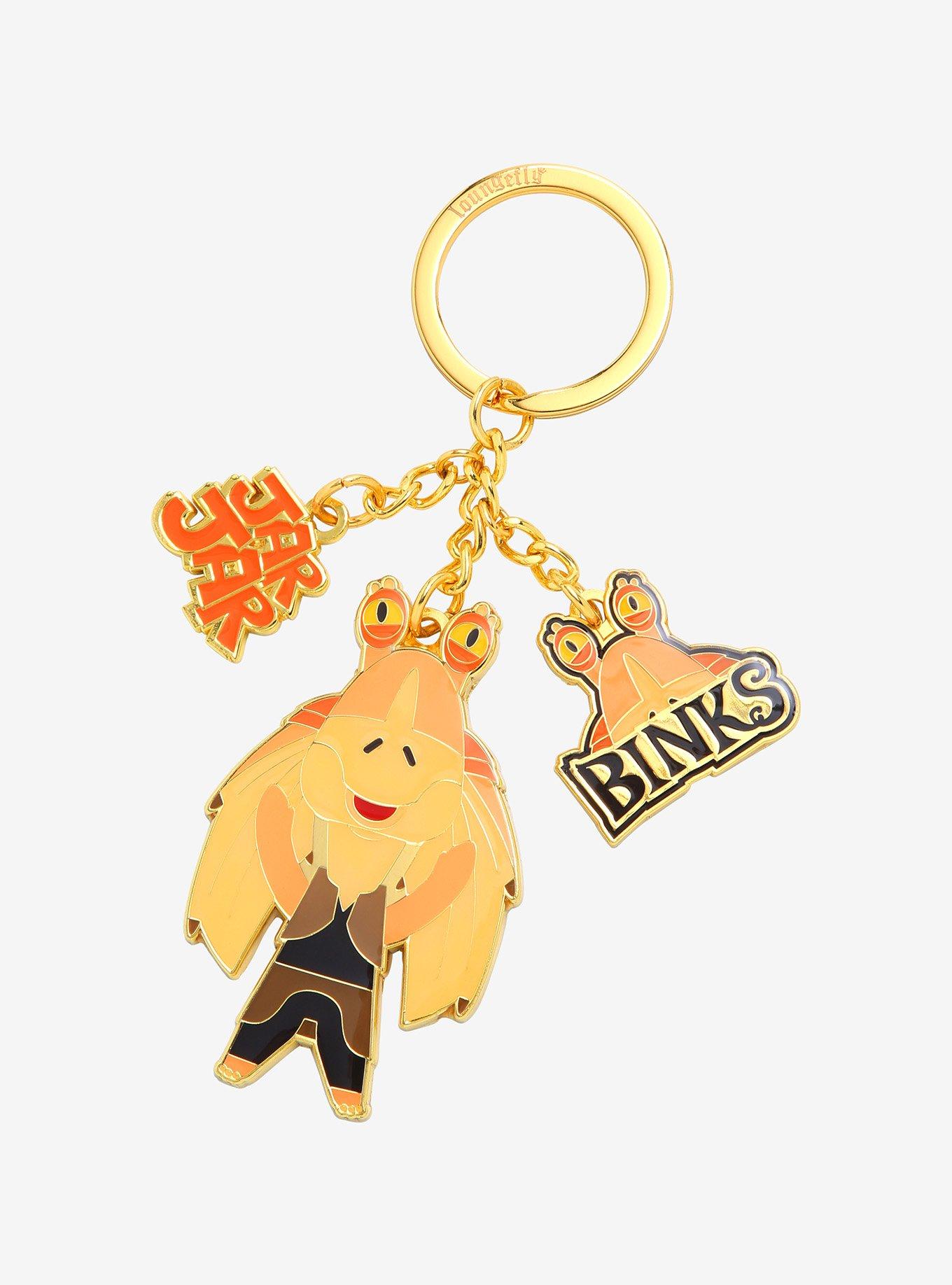 Loungefly Star Wars: Episode I - The Phantom Menace Jar Jar Binks Multi-Charm Keychain - BoxLunch Exclusive, , hi-res