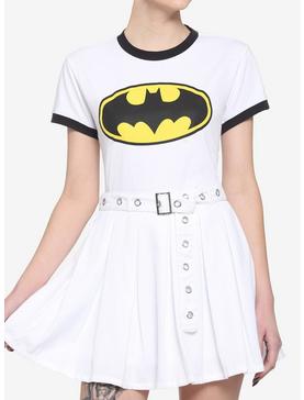 DC Comics Batman Logo Girls Crop Ringer T-Shirt, , hi-res
