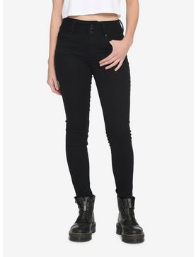 Black 3-Button Skinny Jeans, , hi-res