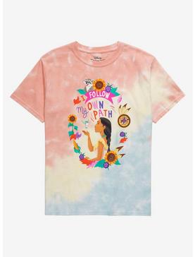 Disney Pocahontas Follow My Path Floral Youth Tie-Dye T-Shirt - BoxLunch Exclusive, , hi-res