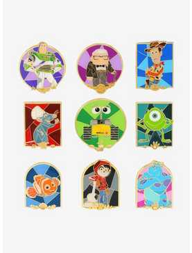 Loungefly Disney Pixar Characters Stained Glass Portraits Blind Box Enamel Pin - BoxLunch Exclusive, , hi-res