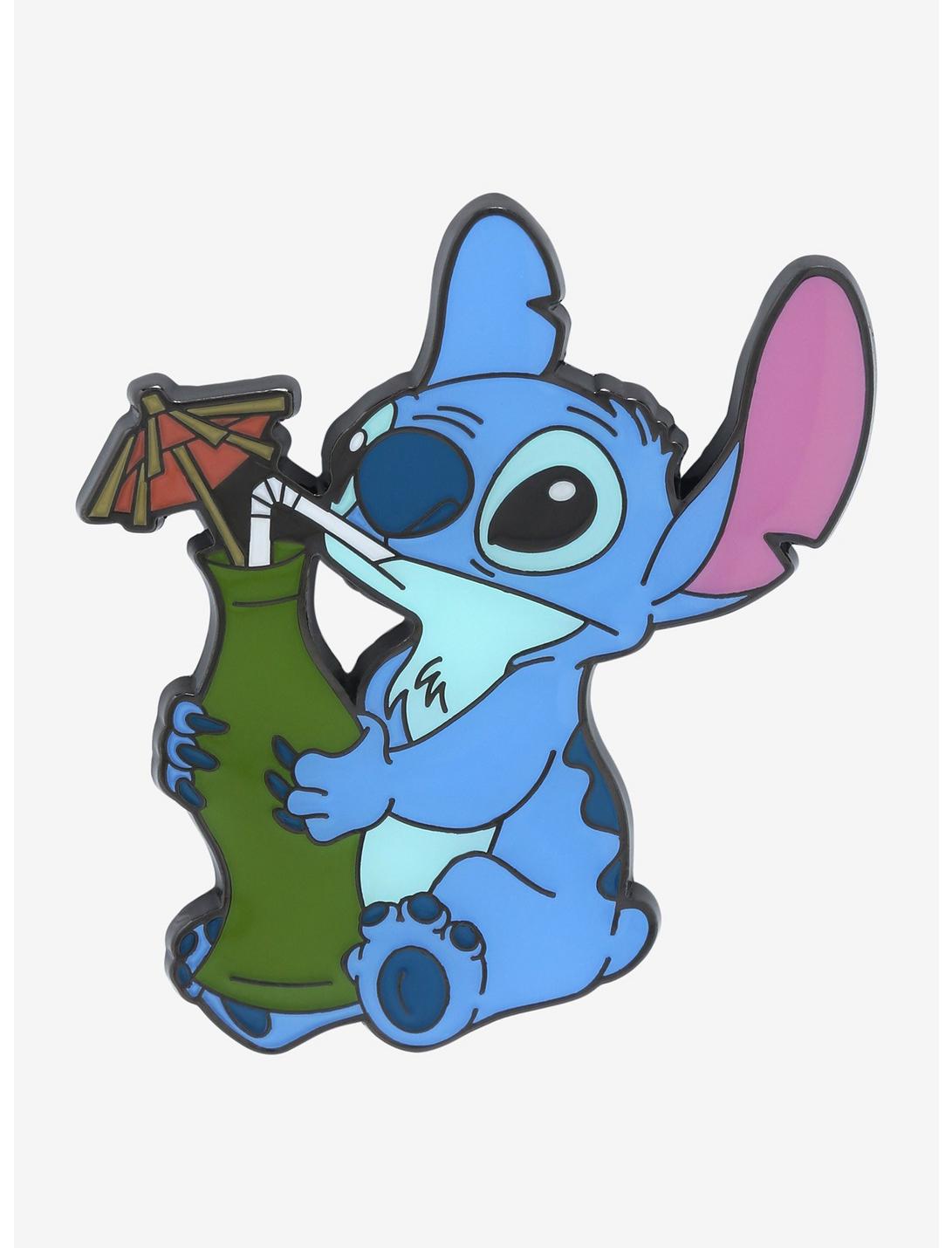 Loungefly Disney Lilo & Stitch Stitch with Drink Pin - BoxLunch Exclusive, , hi-res