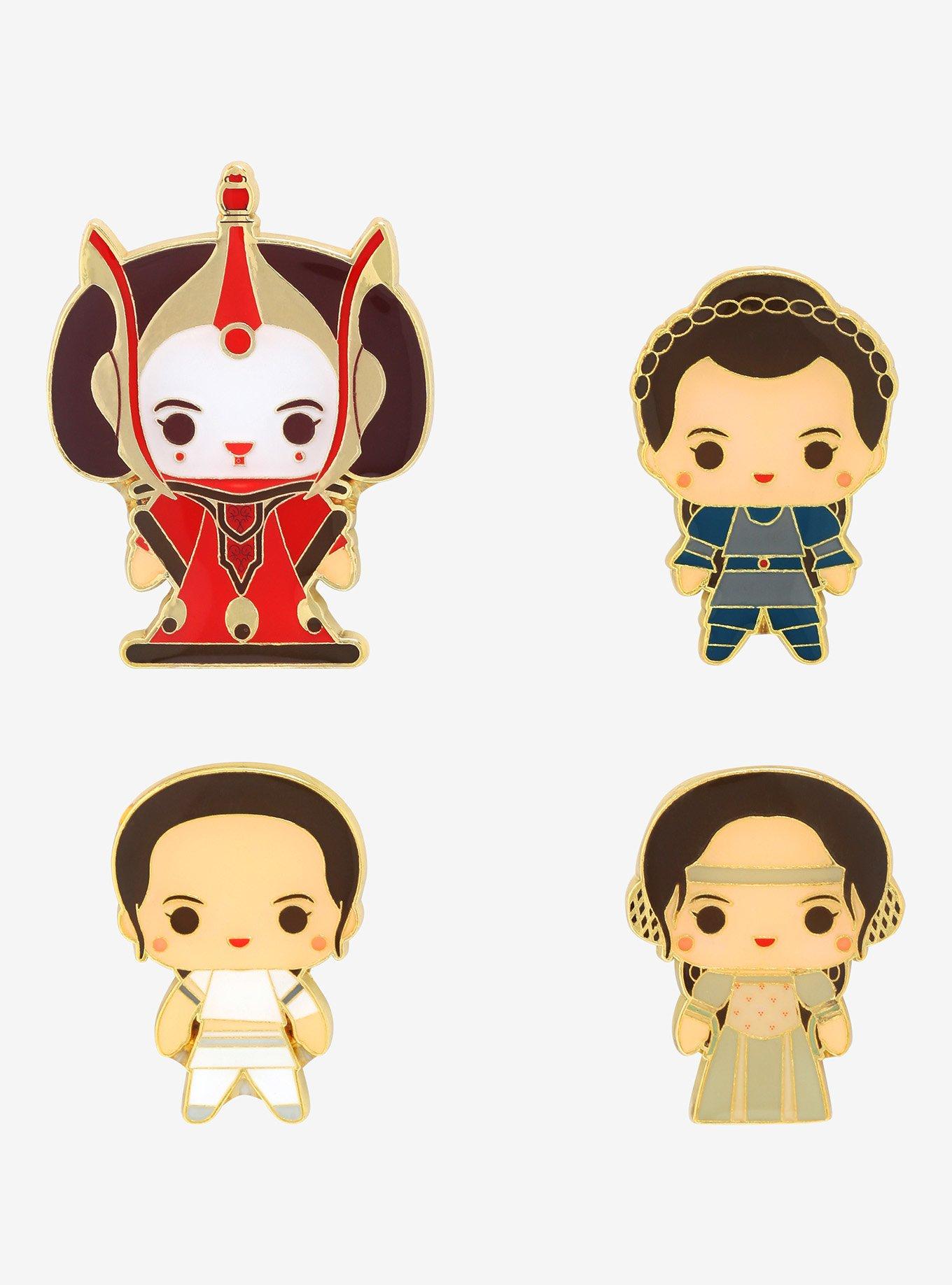 Loungefly Star Wars Chibi Padm&eacute; Amidala Outfits Enamel Pin Set - BoxLunch Exclusive, , hi-res