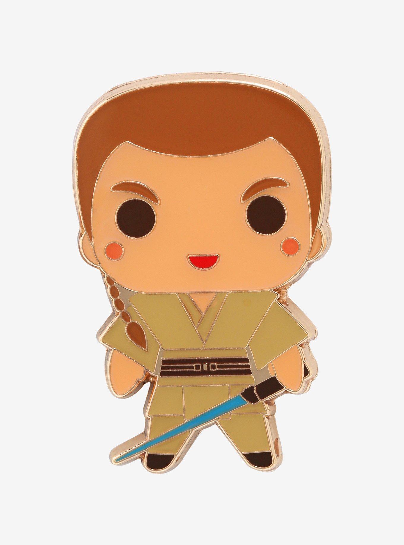 Loungefly Star Wars: Episode I - The Phantom Menace Chibi Obi-Wan Kenobi (Padawan) Enamel Pin - BoxLunch Exclusive, , hi-res