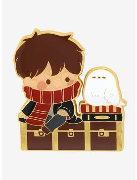 Loungefly Harry Potter Chibi Hedwig & Harry Enamel Pin - BoxLunch Exclusive, , hi-res