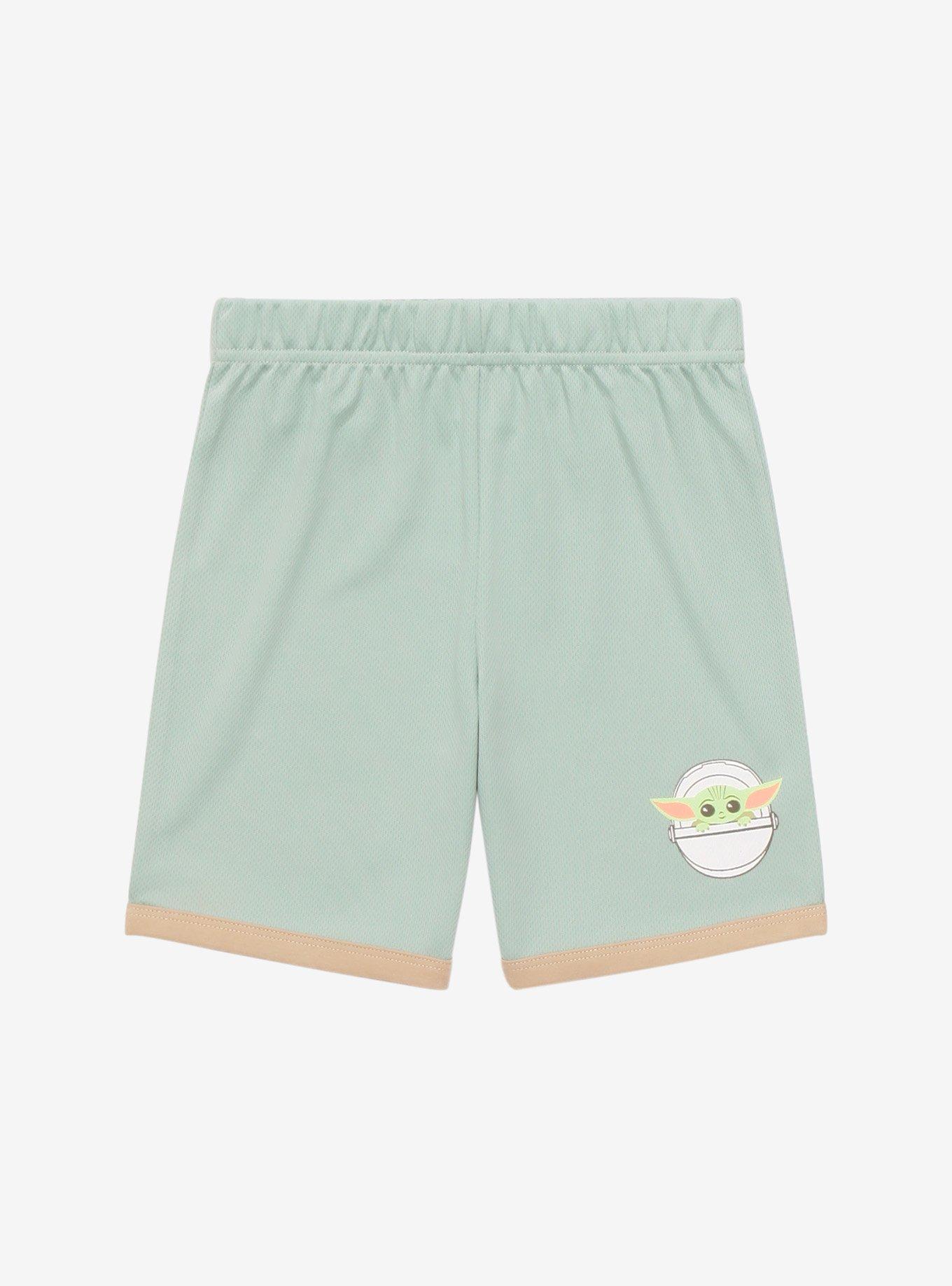 Star Wars The Mandalorian The Child Toddler Basketball Shorts - BoxLunch Exclusive, BEIGE, hi-res