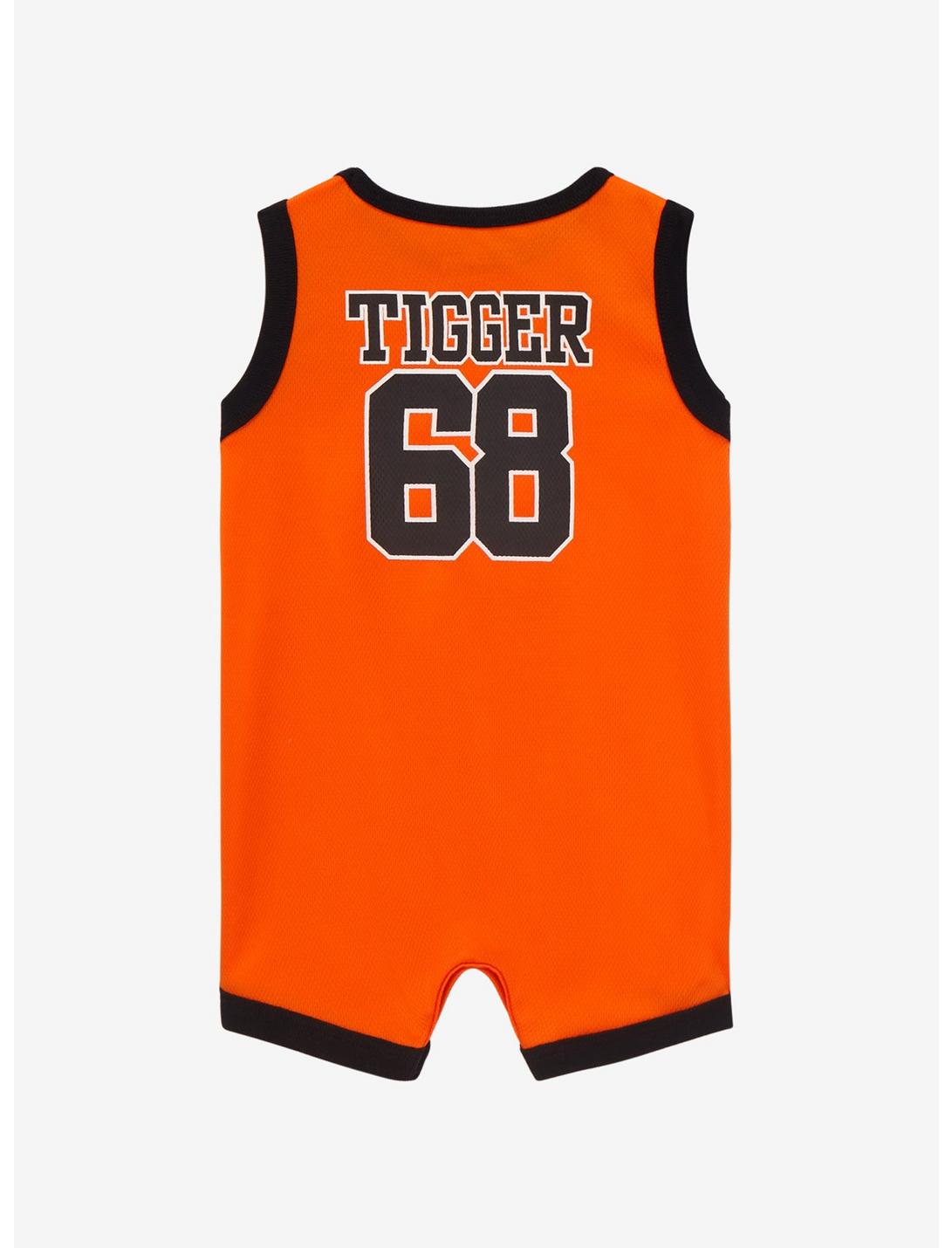 Disney Winnie the Pooh Tigger Infant Basketball Jersey Romper - BoxLunch Exclusive, ORANGE, hi-res