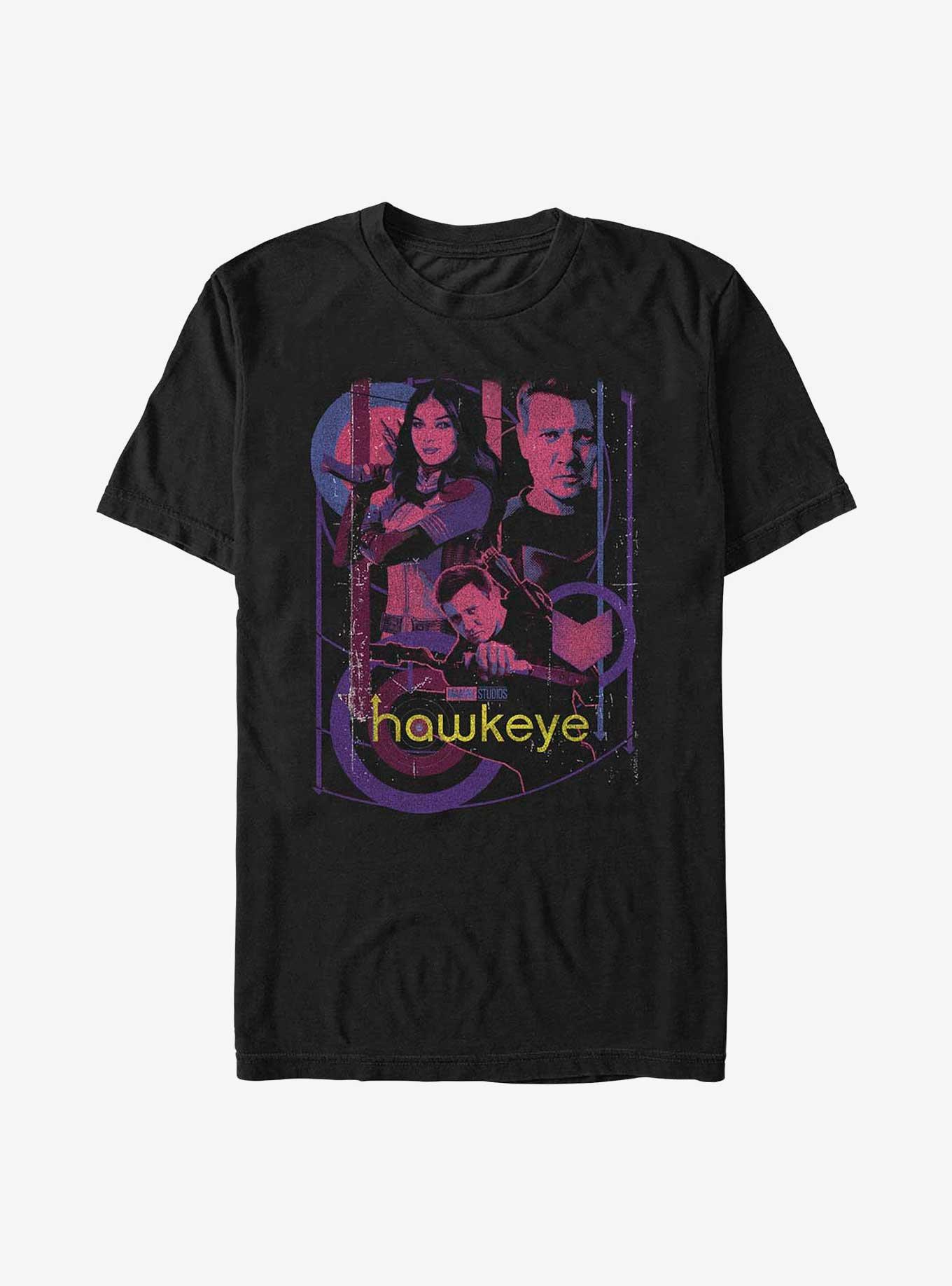 Marvel Hawkeye Bolt Slinger Collage T-Shirt, BLACK, hi-res