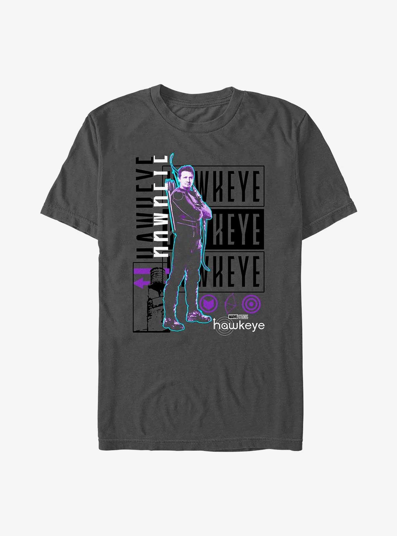 Marvel Hawkeye Clint Barton Hero T-Shirt, CHARCOAL, hi-res
