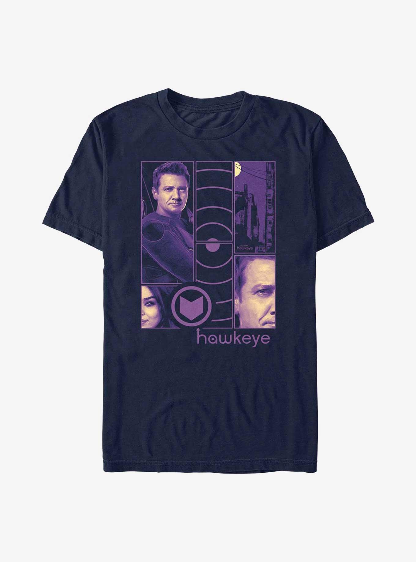 Marvel Hawkeye Collage Panels T-Shirt, NAVY, hi-res