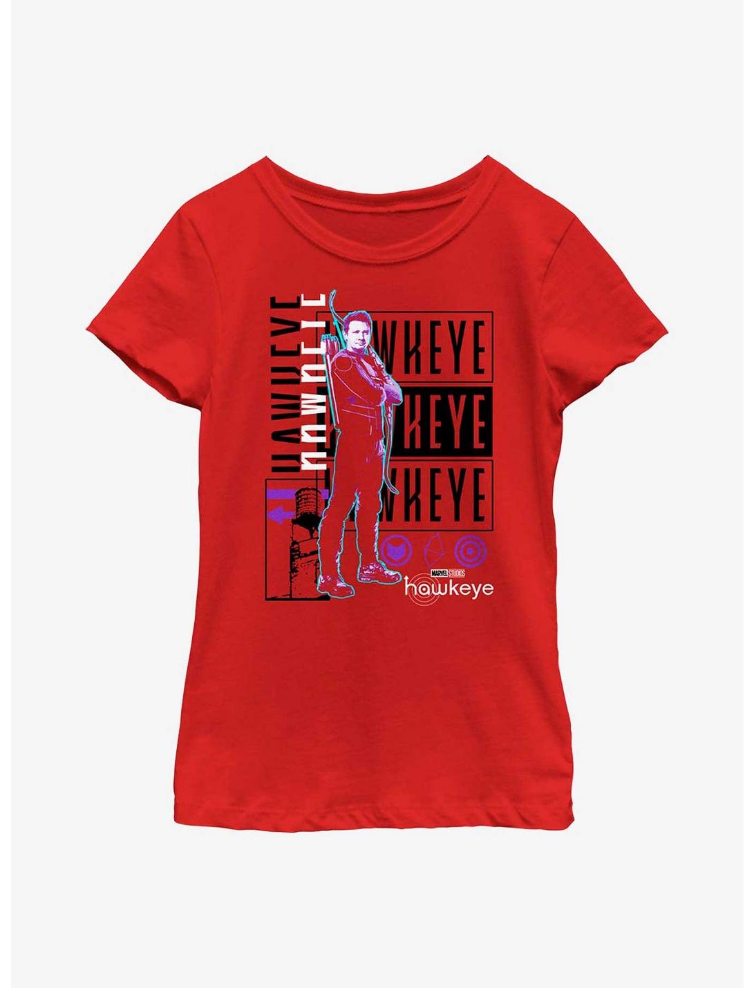 Marvel Hawkeye Clint Barton Hero Youth Girls T-Shirt, RED, hi-res
