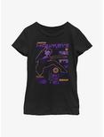 Marvel Hawkeye Street Scan Youth Girls T-Shirt, BLACK, hi-res
