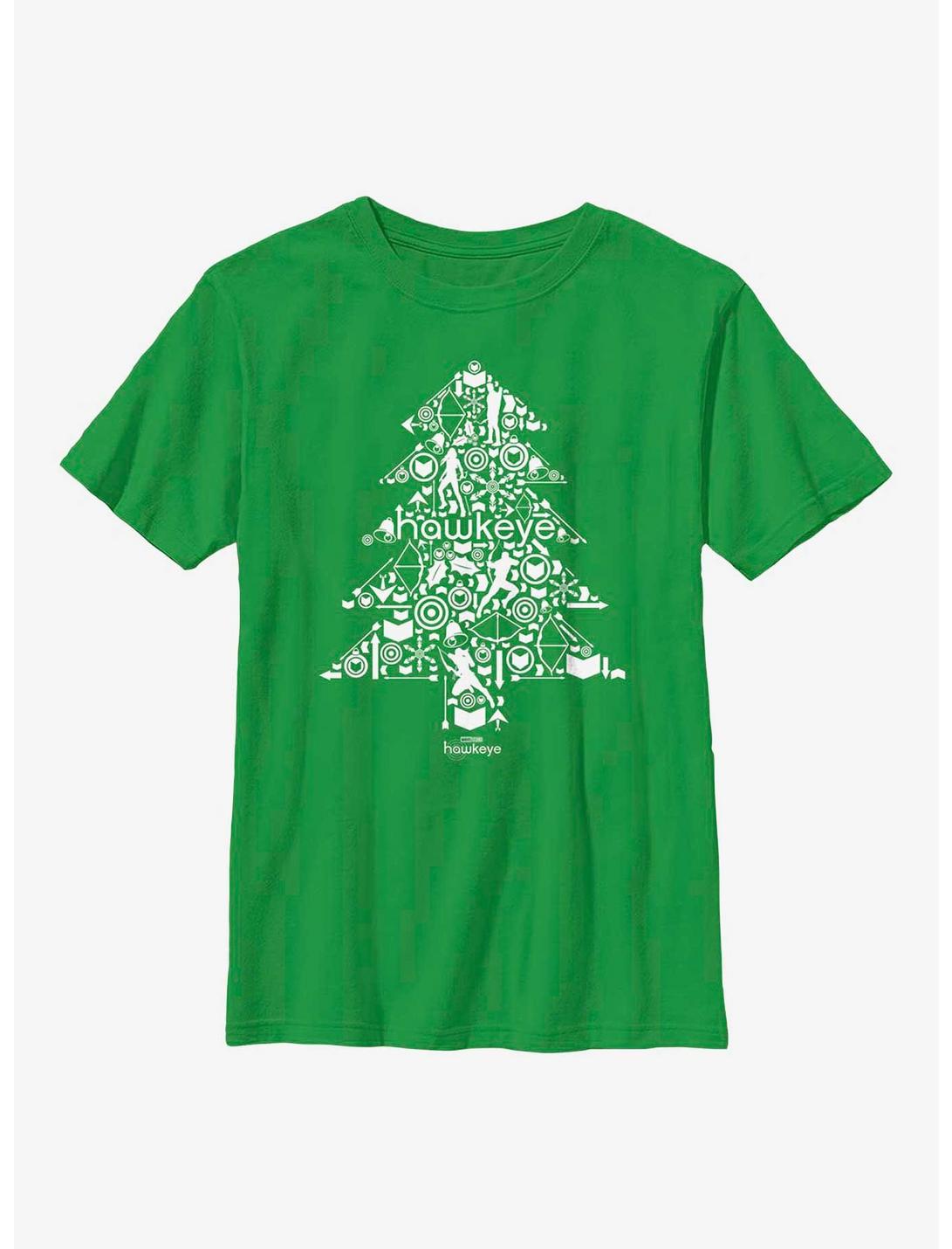 Marvel Hawkeye Christmas Tree Youth T-Shirt, KELLY, hi-res