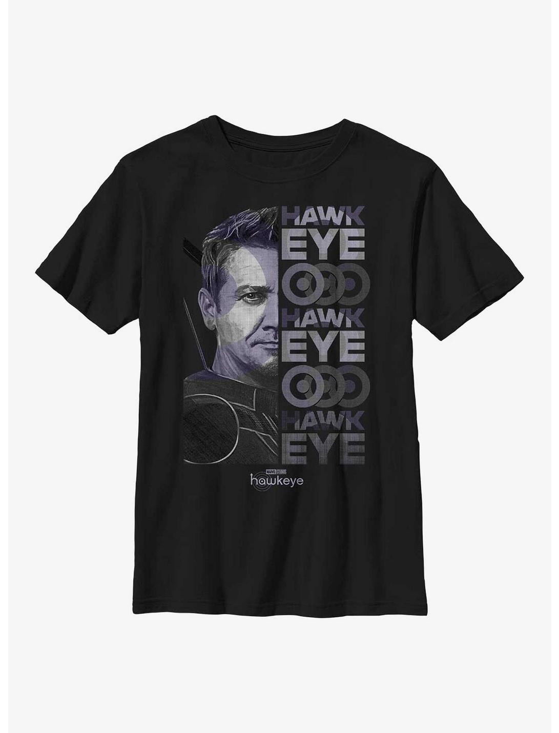 Marvel Hawkeye Split Typography Youth T-Shirt, BLACK, hi-res