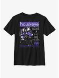 Marvel Hawkeye Hone In For The Holidays Poster Youth T-Shirt, BLACK, hi-res
