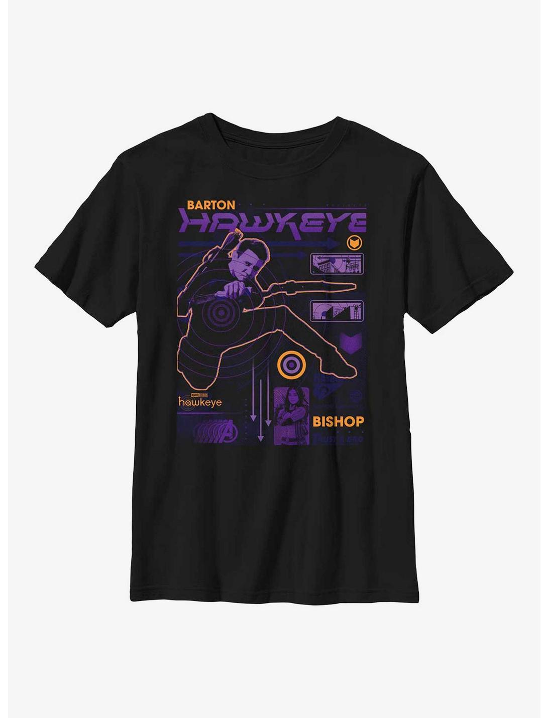 Marvel Hawkeye Street Scan Youth T-Shirt, BLACK, hi-res