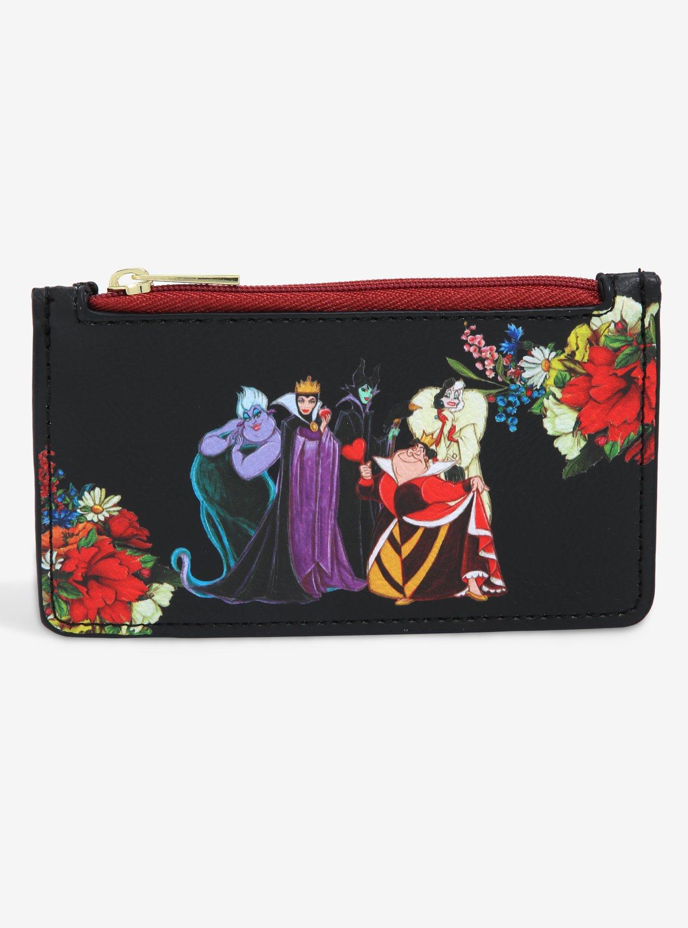Disney Villains Group Portrait Floral Cardholder - BoxLunch Exclusive, , hi-res