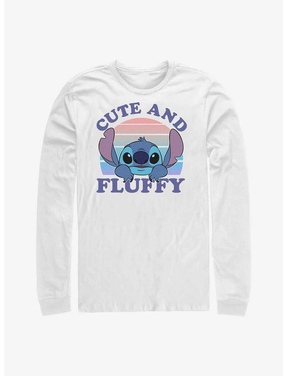 Disney Lilo & Stitch Cute And Fluffy Long-Sleeve T-Shirt, WHITE, hi-res