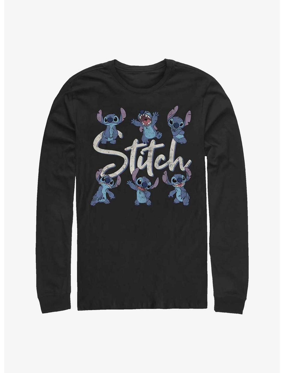 Disney Lilo & Stitch Posing Long-Sleeve T-Shirt, BLACK, hi-res