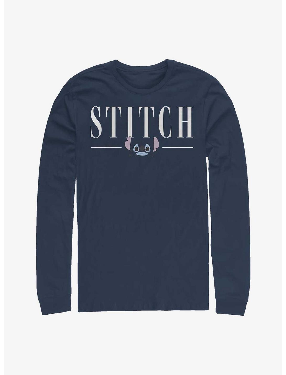 Disney Lilo & Stitch Title Long-Sleeve T-Shirt, NAVY, hi-res