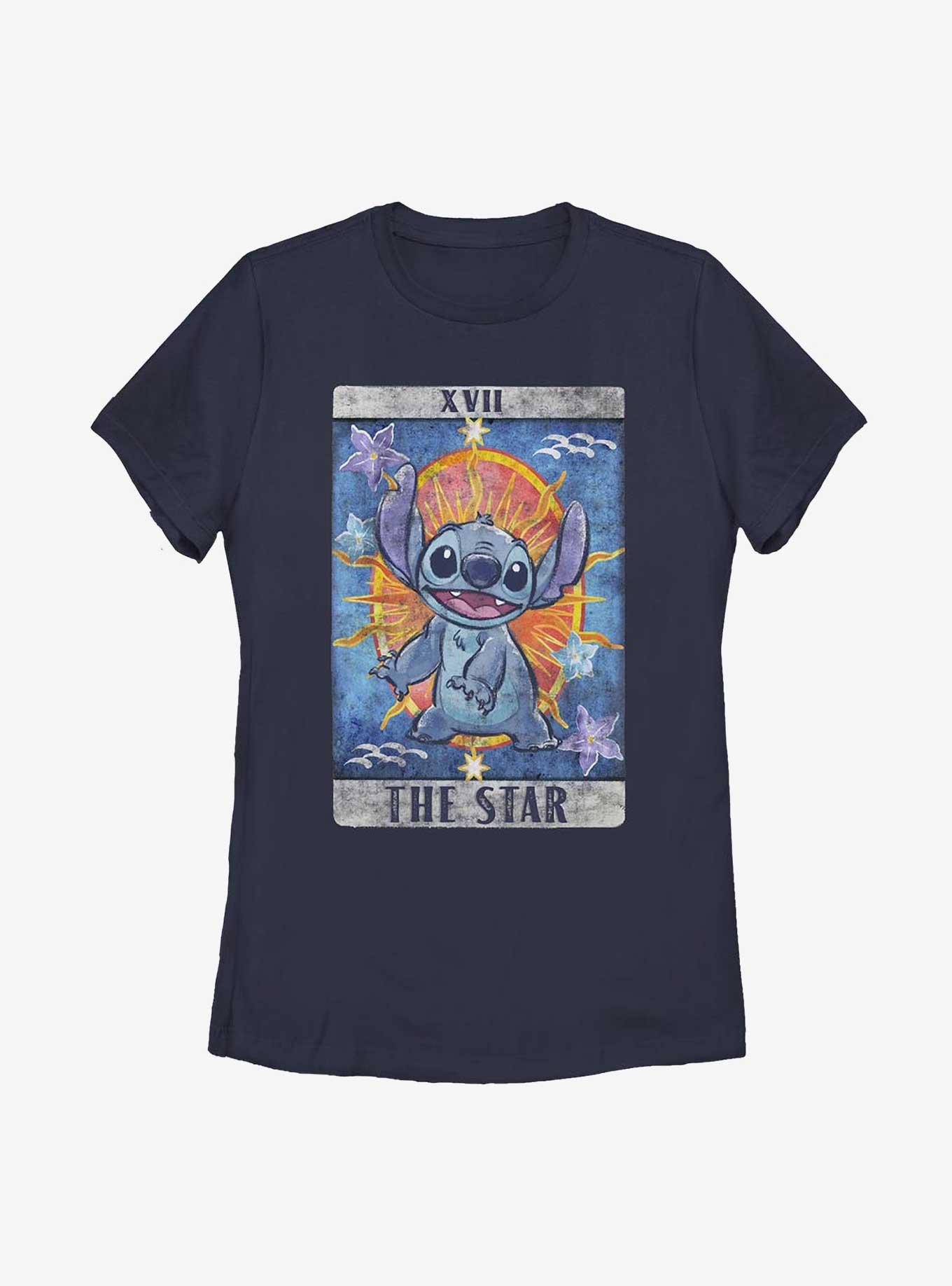 Disney Lilo & Stitch Tarot Womens T-Shirt, NAVY, hi-res