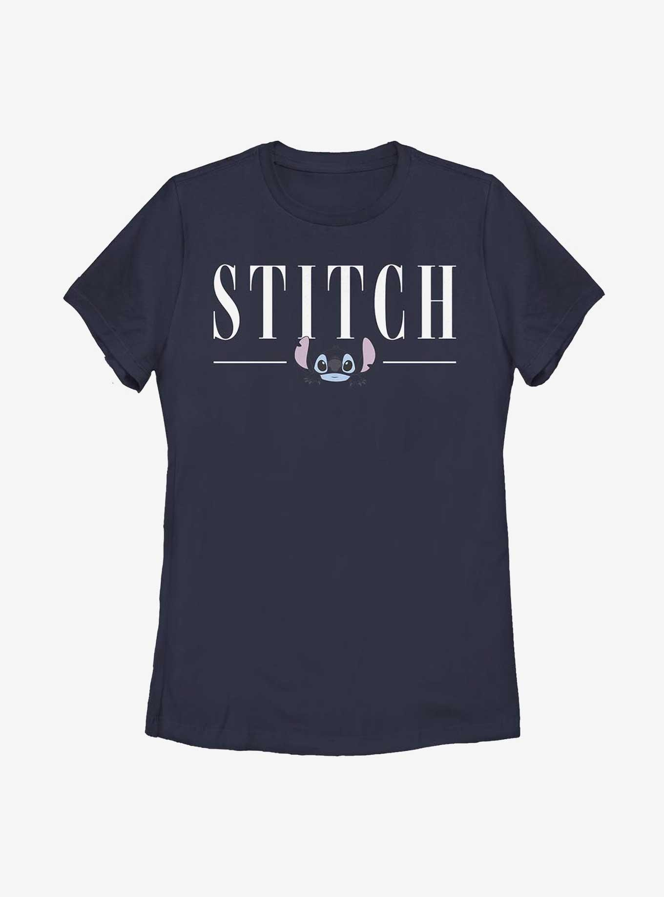 Disney Lilo & Stitch Title Womens T-Shirt, NAVY, hi-res
