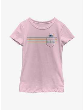 Disney Lilo & Stitch Aloha Pocket Youth Girls T-Shirt, , hi-res
