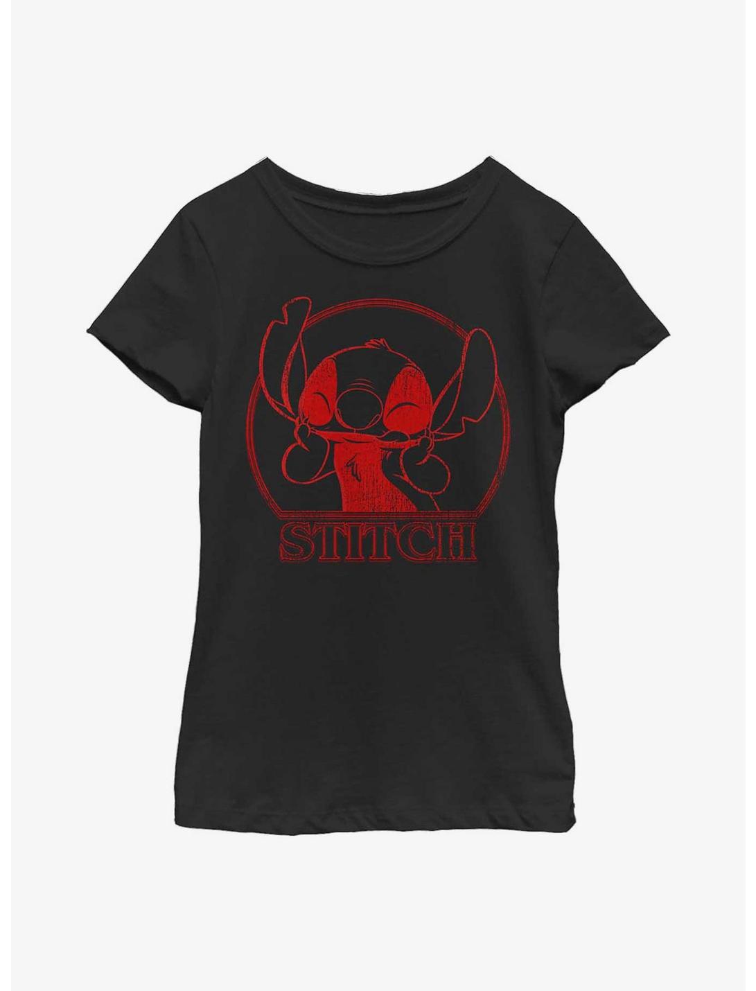 Disney Lilo & Stitch Stranger Stitch Youth Girls T-Shirt, BLACK, hi-res