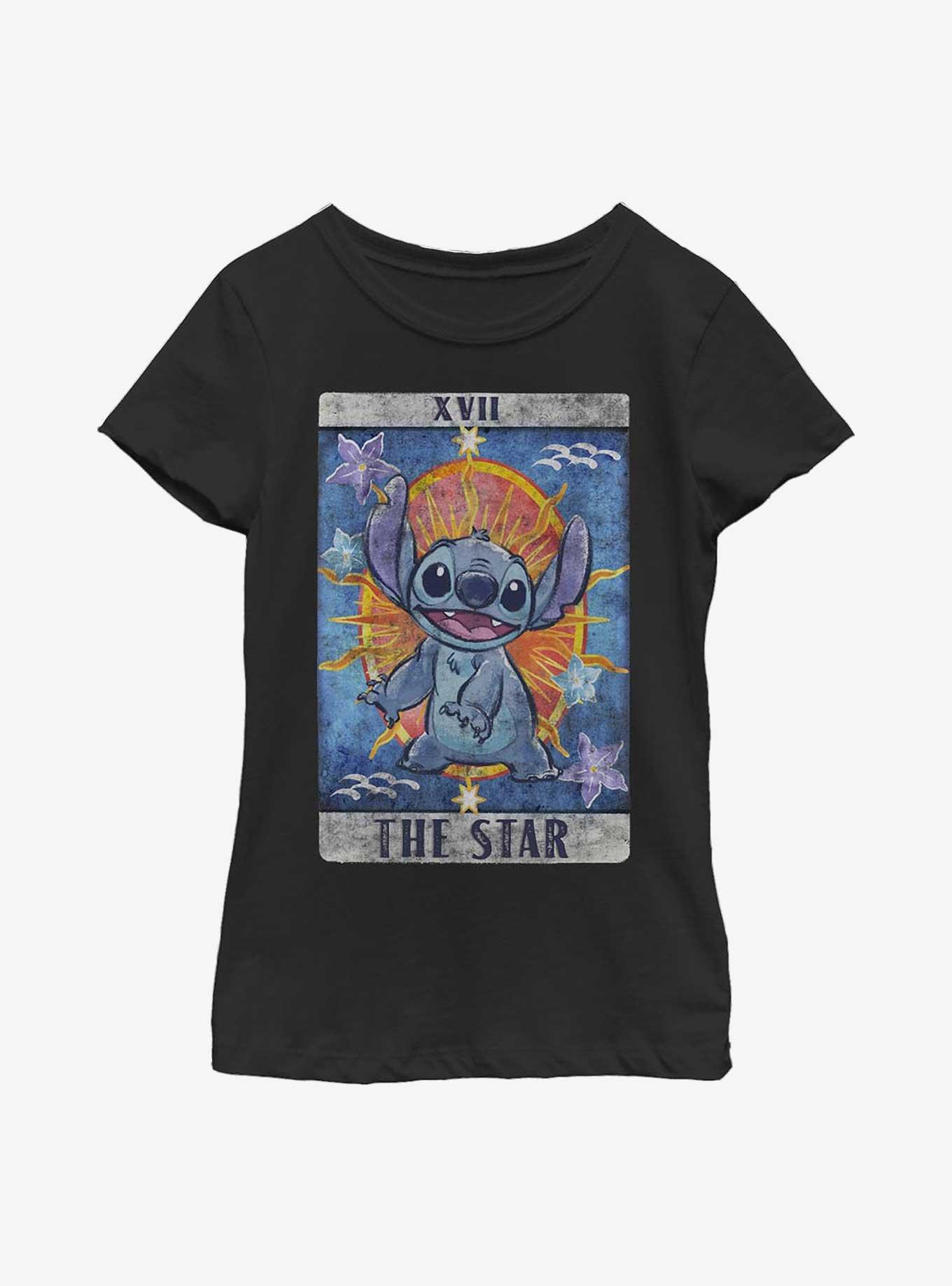 Disney Lilo & Stitch Tarot Youth Girls T-Shirt, BLACK, hi-res