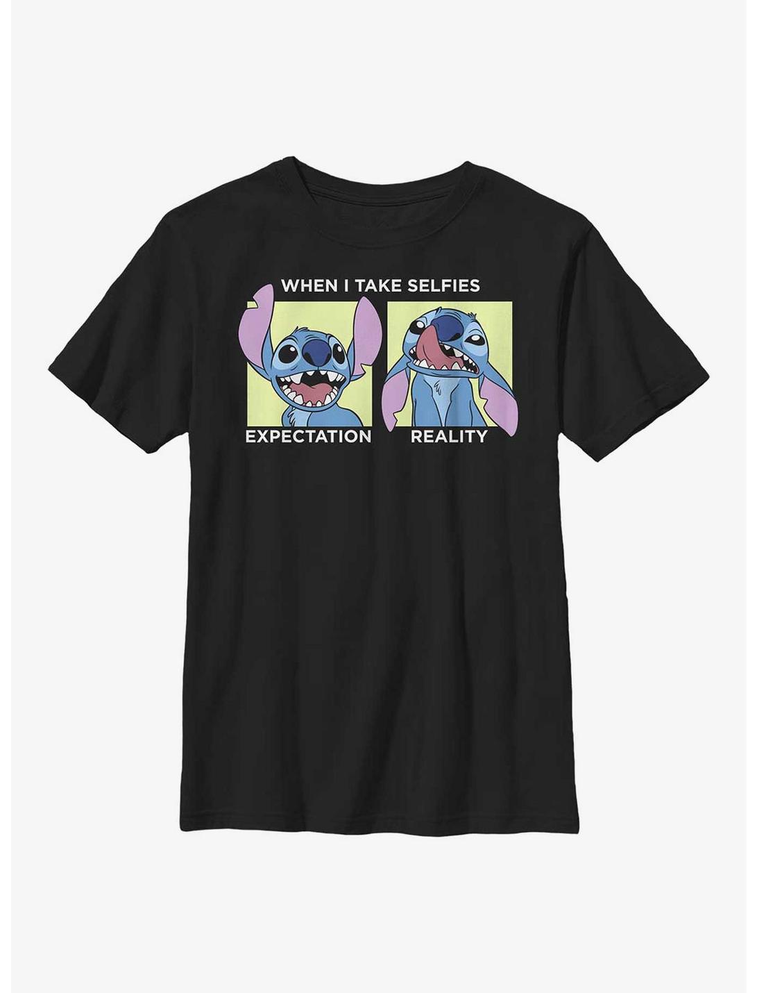 Disney Lilo & Stitch Selfie Youth T-Shirt, BLACK, hi-res