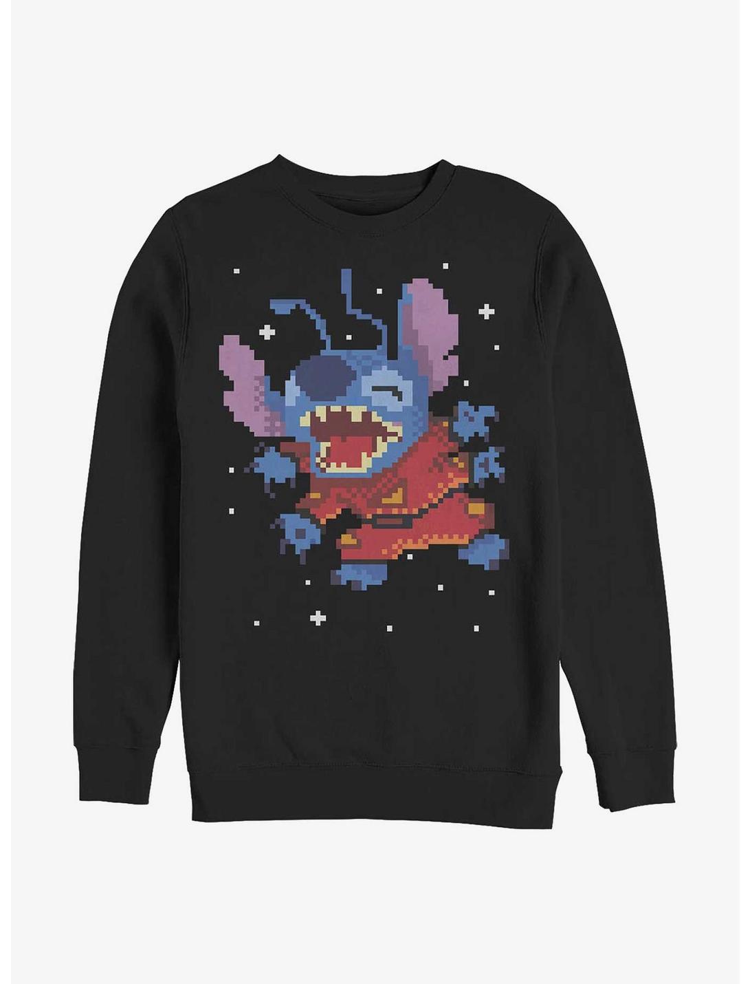 Disney Lilo & Stitch Pixelated Sweatshirt, BLACK, hi-res