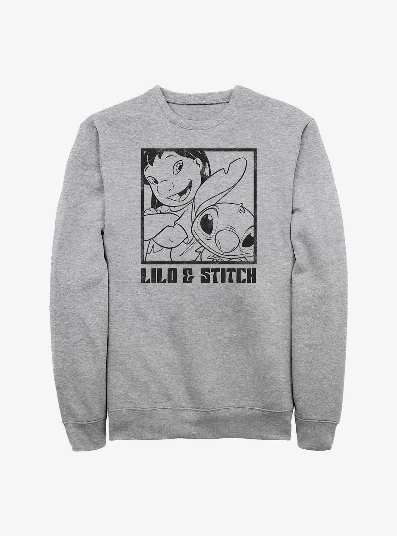 Disney Lilo & Stitch Snap Sweatshirt, ATH HTR, hi-res