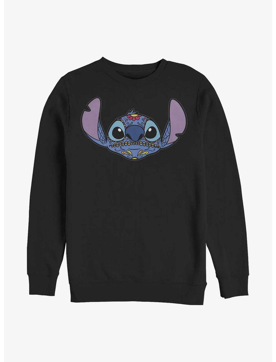 Disney Lilo & Stitch Sugar Skull Stitch Sweatshirt, BLACK, hi-res