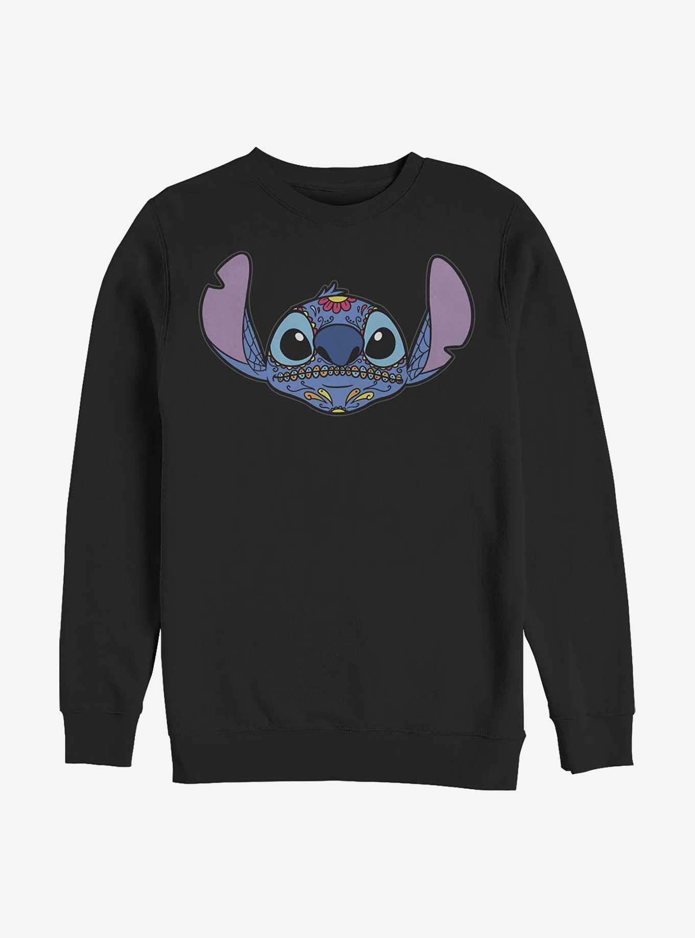 Disney Lilo & Stitch Sugar Skull Stitch Sweatshirt, BLACK, hi-res