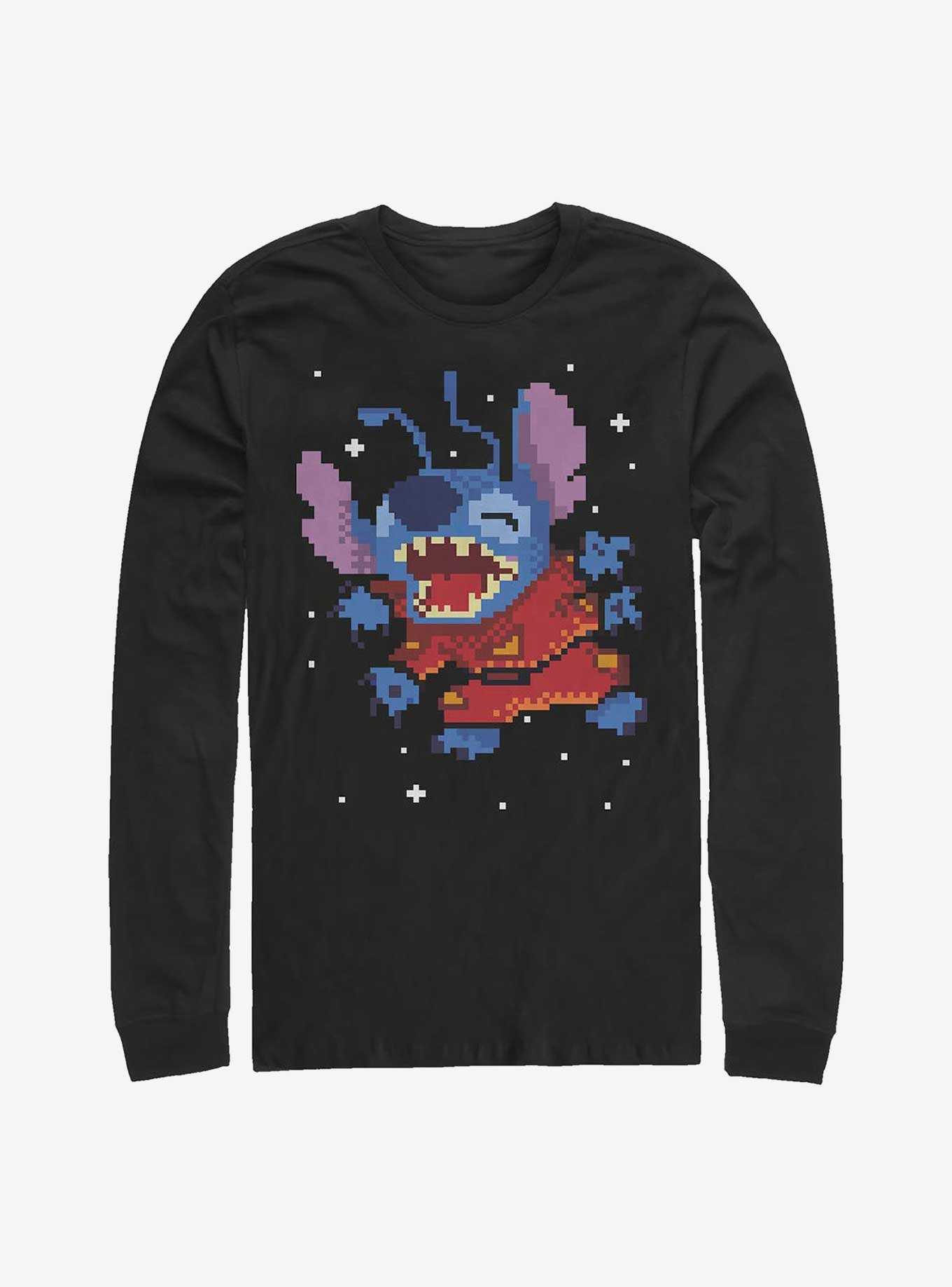 Disney Lilo & Stitch Pixelated Long-Sleeve T-Shirt, , hi-res