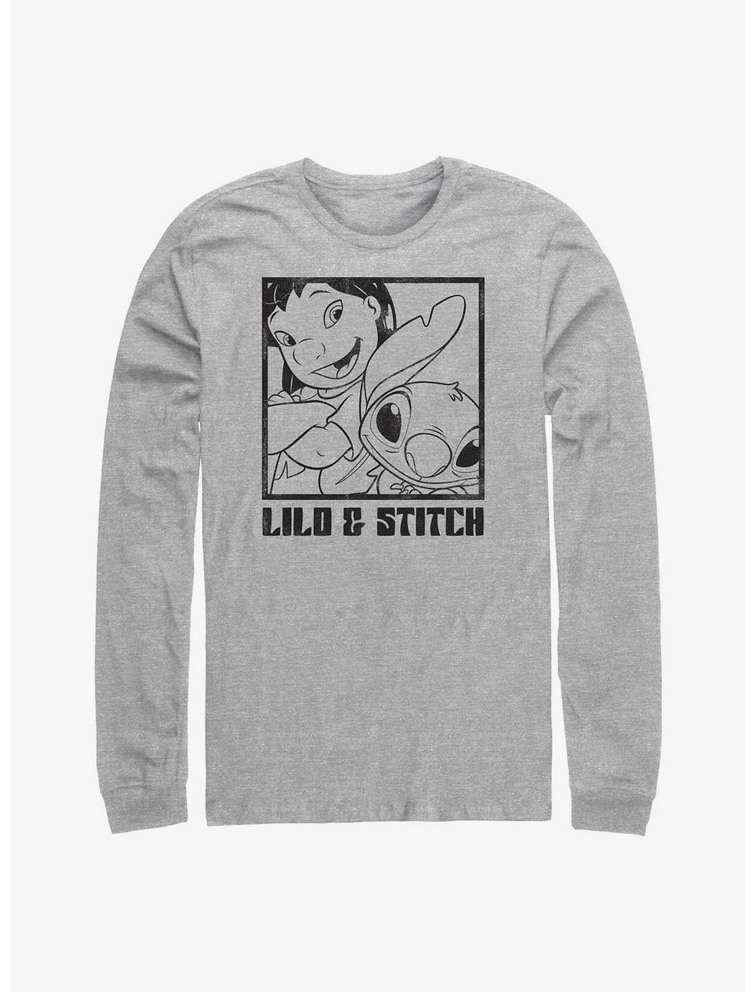 Disney Lilo & Stitch Snap Long-Sleeve T-Shirt, ATH HTR, hi-res