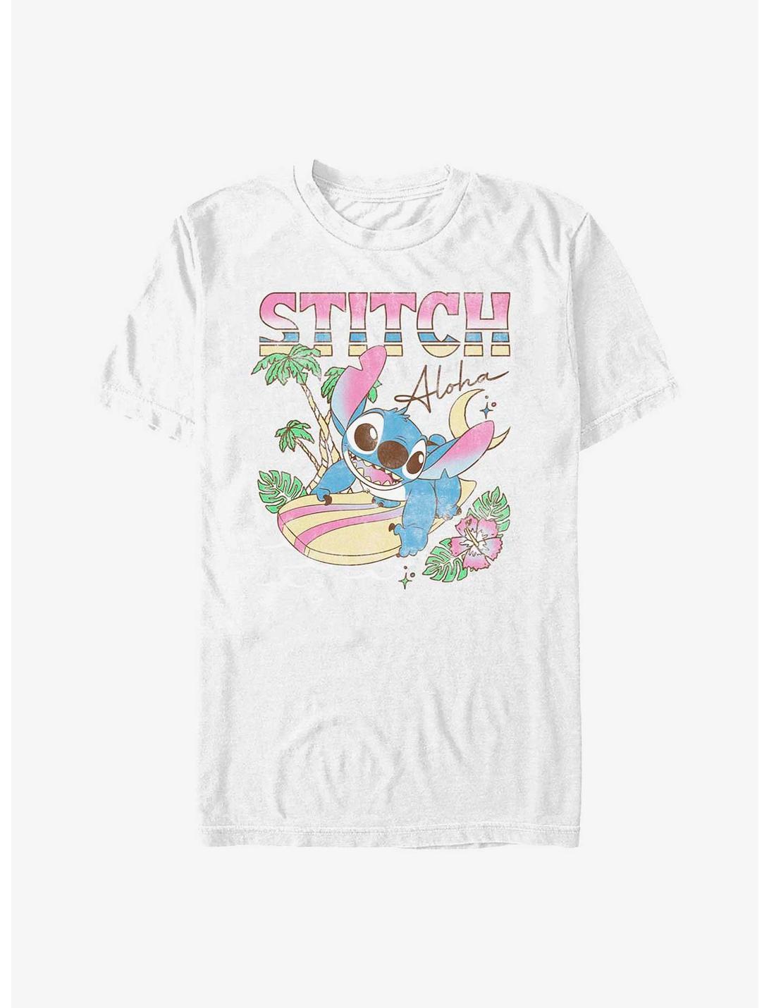 Disney Lilo & Stitch Aloha Surf T-Shirt, WHITE, hi-res