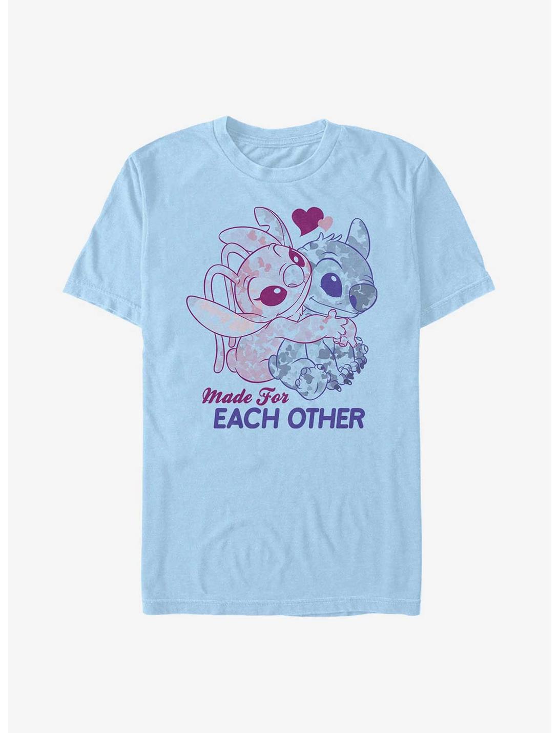 Disney Lilo & Stitch Angel Together T-Shirt, LT BLUE, hi-res